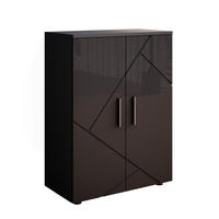 MIDISCHRANK Irma Anthrazit Hochglanz 60 x 81 cm - Anthrazit, Holzwerkstoff (60/81/30cm) - Vicco