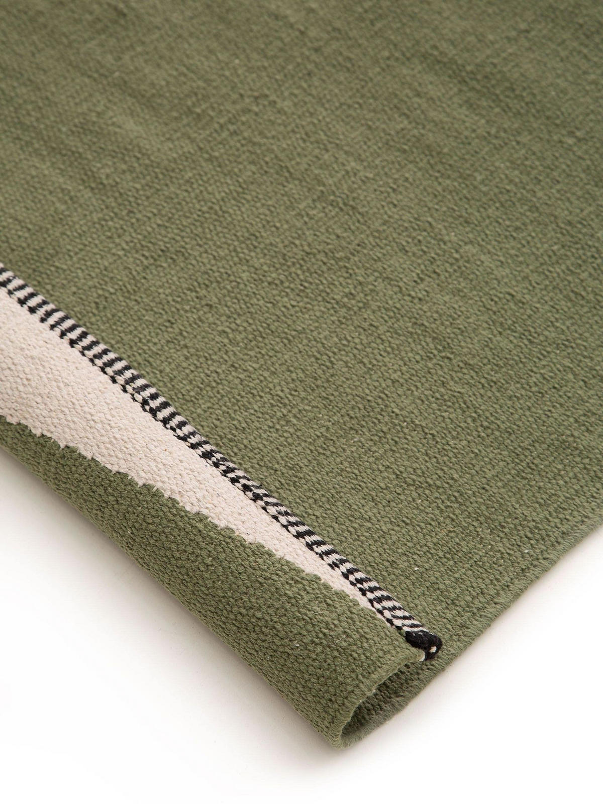 TEPPICH Baumwollteppich Lenny Grün - Grün, Textil (70/1cm) - KUNSTLOFT