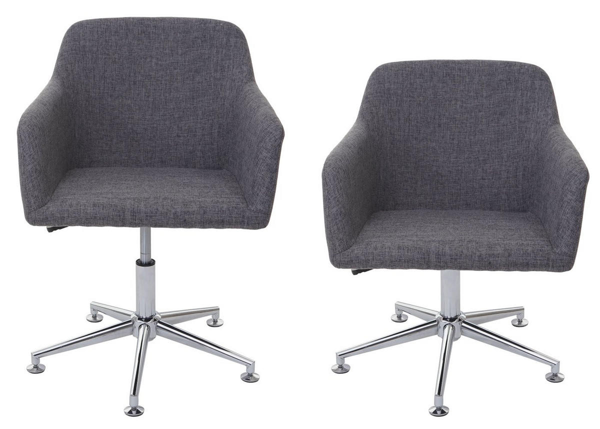 ESSZIMMERSTUHL Grau 6er-Set - Grau, Textil (56/86/55cm) - MCW