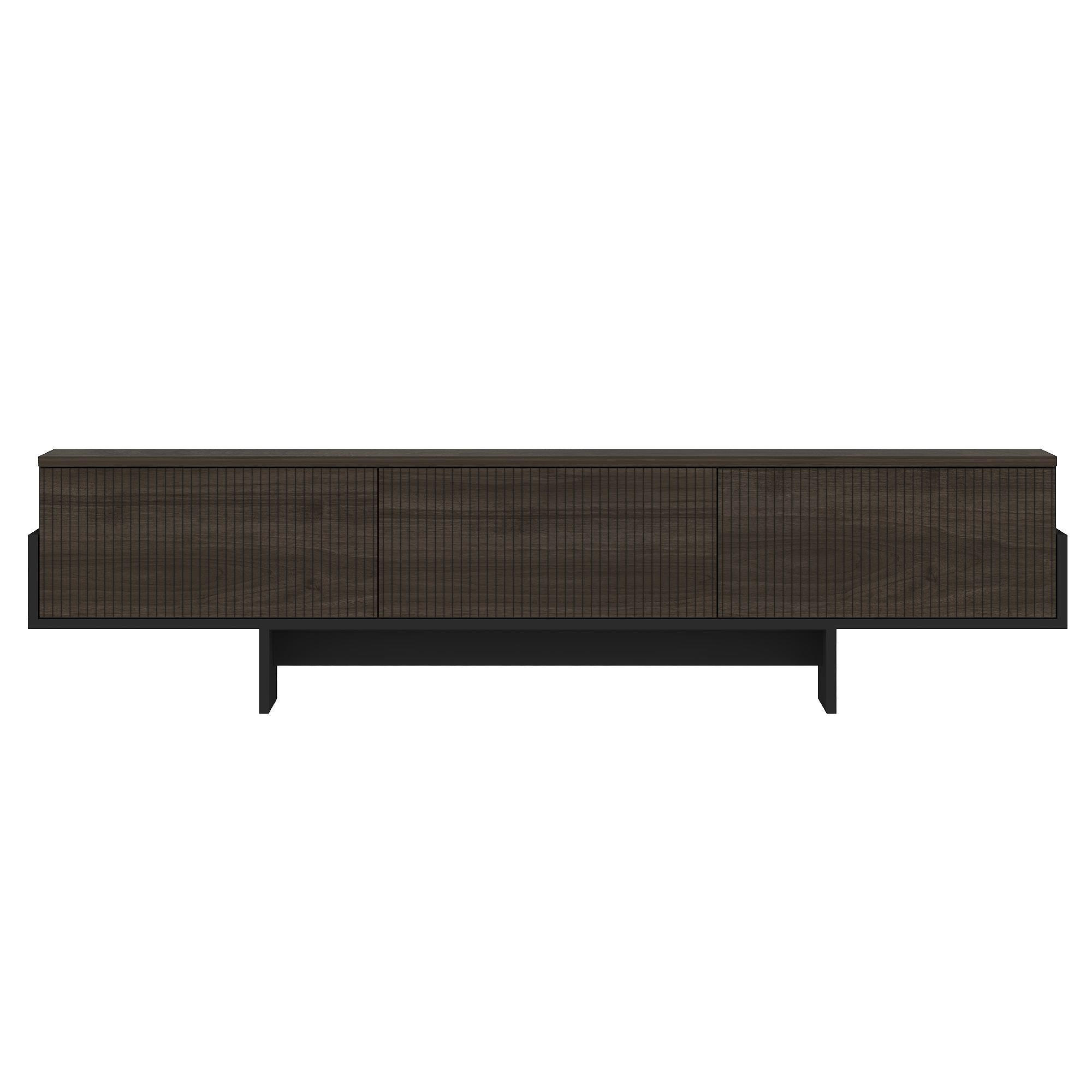 TV-MÖBEL Hege Schwarz - Schwarz, Holz (180/44.6/30cm) - Habitat Garten