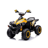 ELEKTROQUAD ATV Speed gelb Licht Musik 2 Motoren Fußpedal bis 35 kg - Gelb, Kunststoff (96/58/72cm) - Chipolino