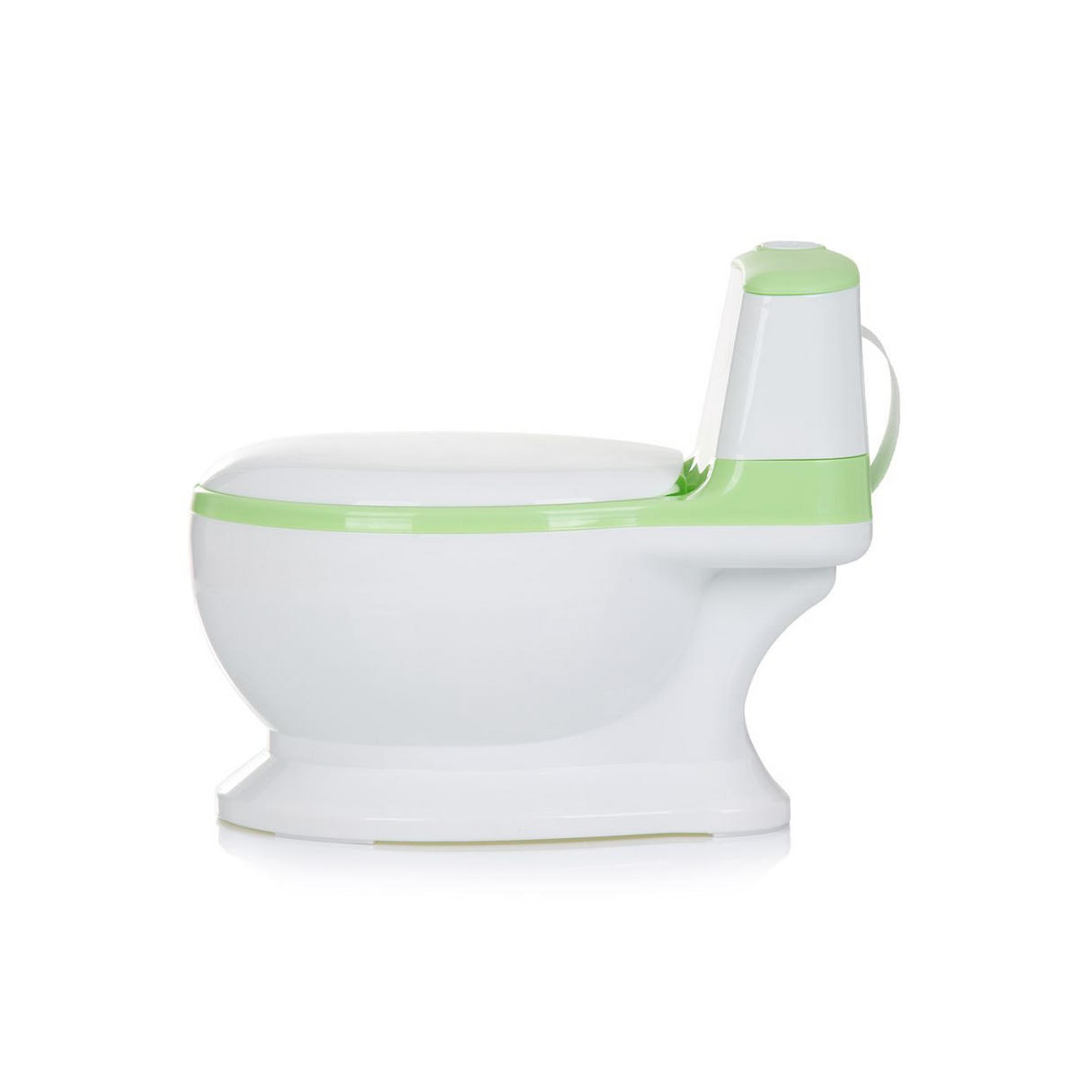 TÖPFCHEN Lux grün Musik bis 20 kg, Toilettenpapierfach, Behälter abnehmbar, Klappdeckel - Grün, Kunststoff (32/40cm) - Chipolino