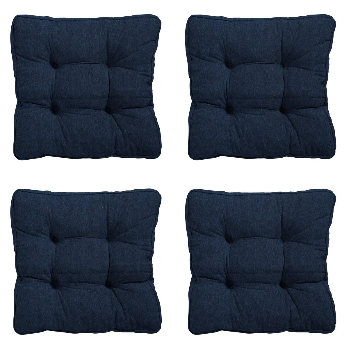 SITZKISSEN Panama 47/47 cm 4er-Set - Dunkelblau, Textil (47/8/47cm) - Madison