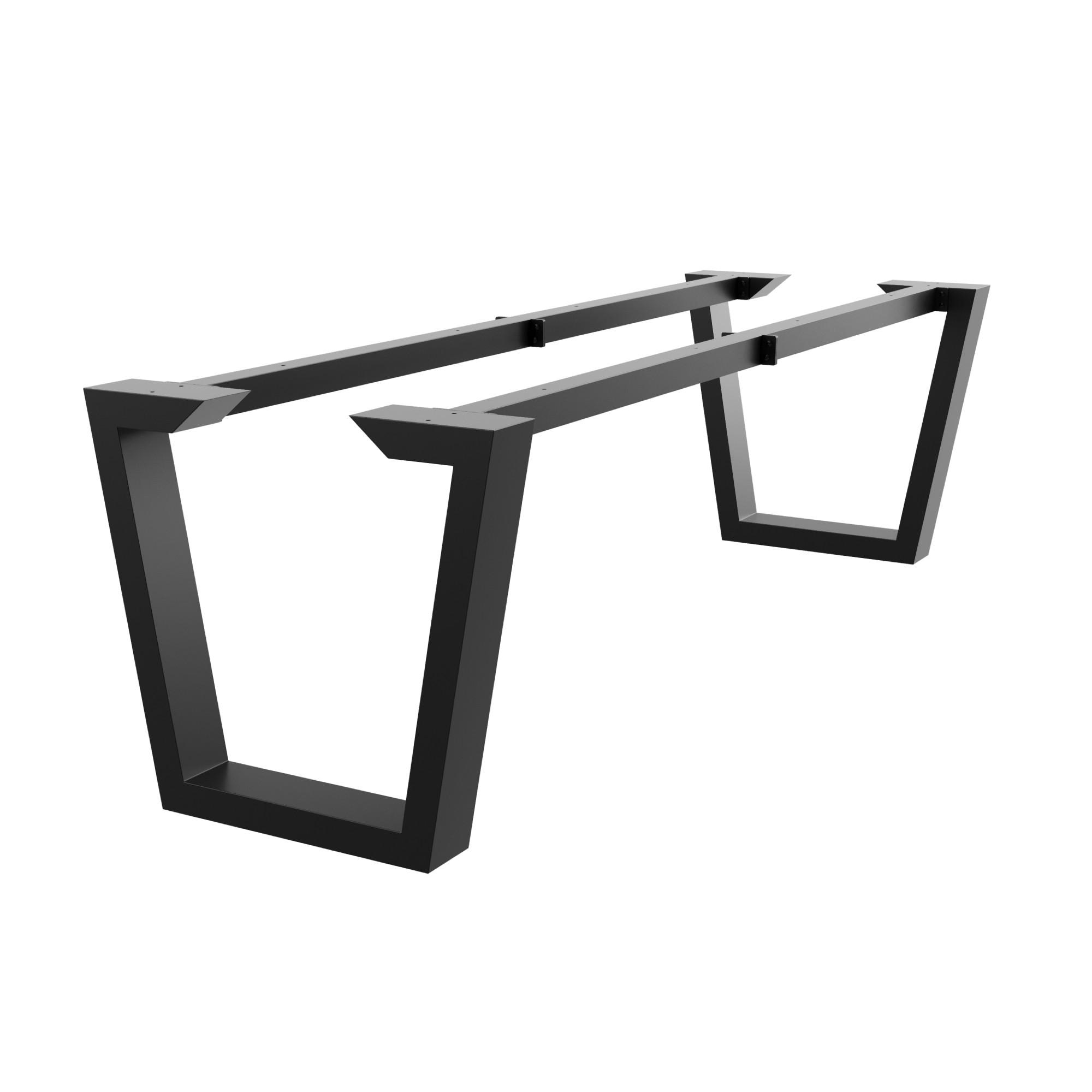 TISCHBEINE Atria Epox Extreme Metall Schwarz 260/80/72 cm - Schwarz, Metall (80/72/260cm) - Metalo Pro