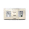 SIDEBOARD Noah Creme Hochglanz - Creme, Holzwerkstoff (139/72/35cm) - Vladon