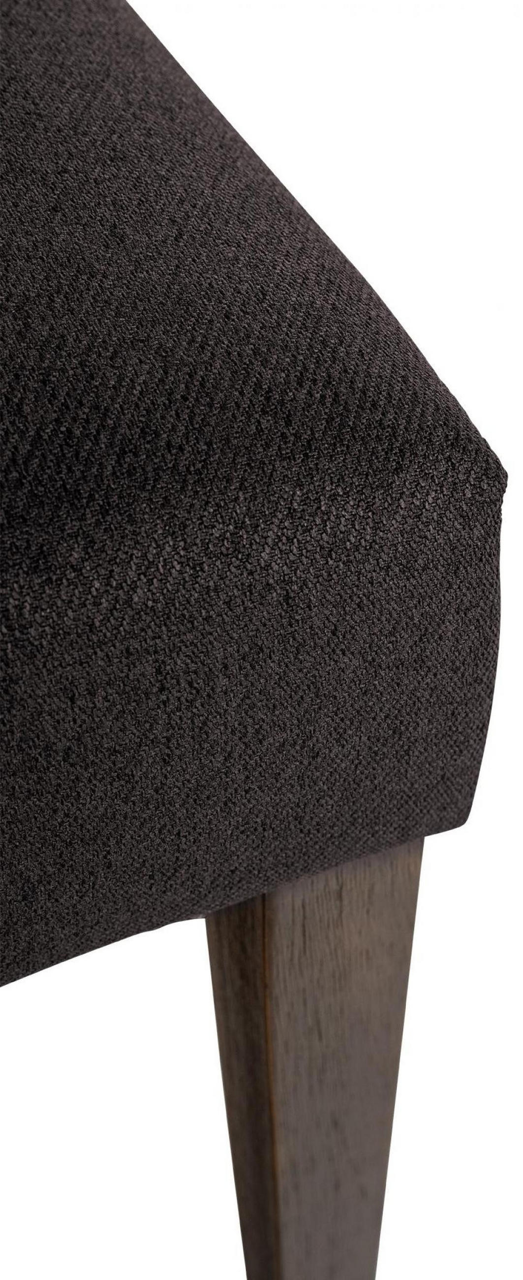 STUHL Stoff schwarz - Walnussfarben/Schwarz, Holz/Textil (45/98/63cm) - CLP