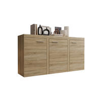 KOMMODE London LRXK mit 3 Türen, Sideboard in Farbe: Hellbraun, Größe: 149 x 82 x 40 cm - Hellbraun, Holzwerkstoff (149/82/40cm) - O-Sofa