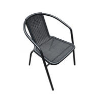 STAPELSTUHL Ibiza 52x54x72 cm, Metall, Schwarz - Schwarz, Metall (52/72/54cm) - dasmöbelwerk