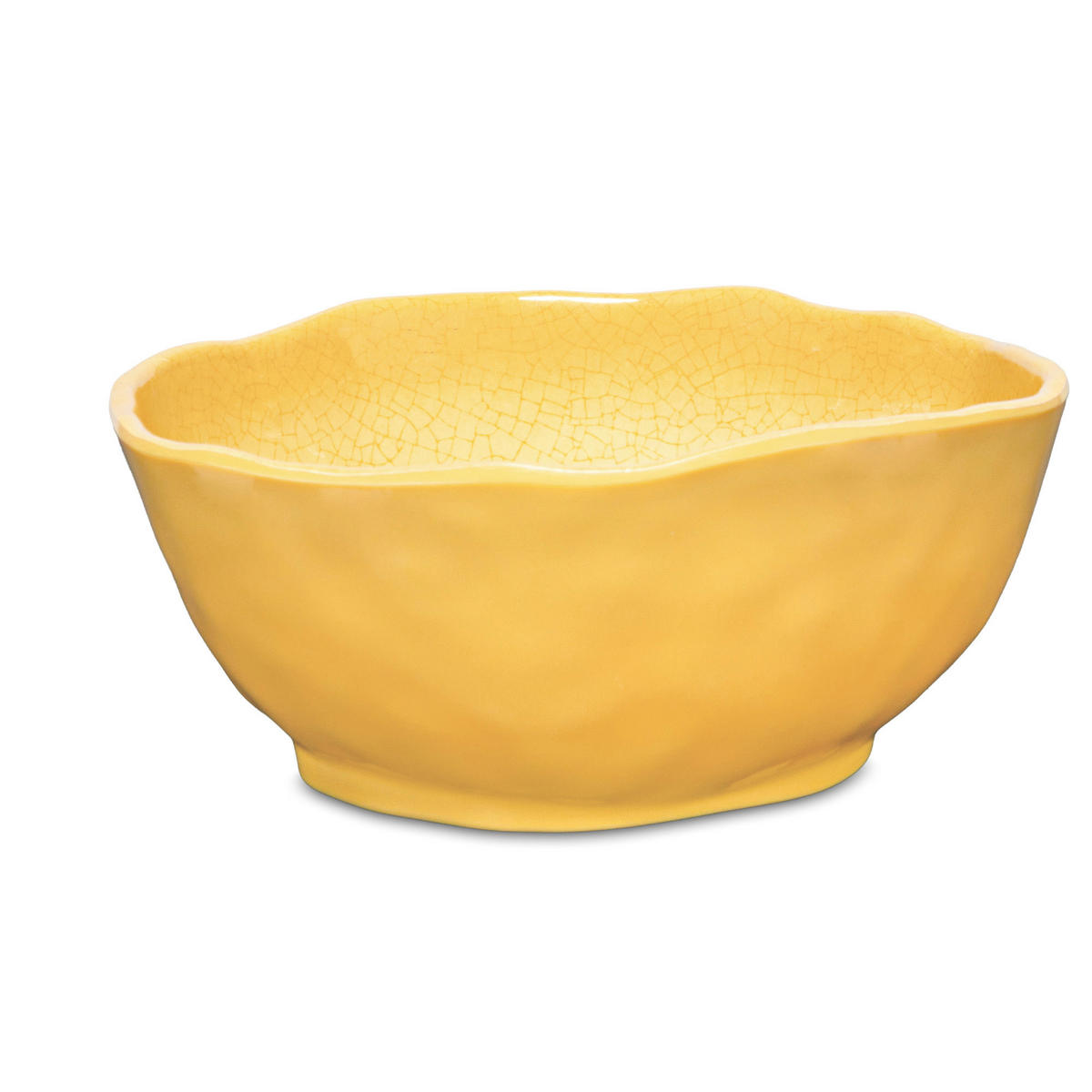 SCHÄLCHEN Ø 16 cm Atmosfera ocker - Currygelb, Kunststoff (21/2/21cm) - Rose & Tulipani
