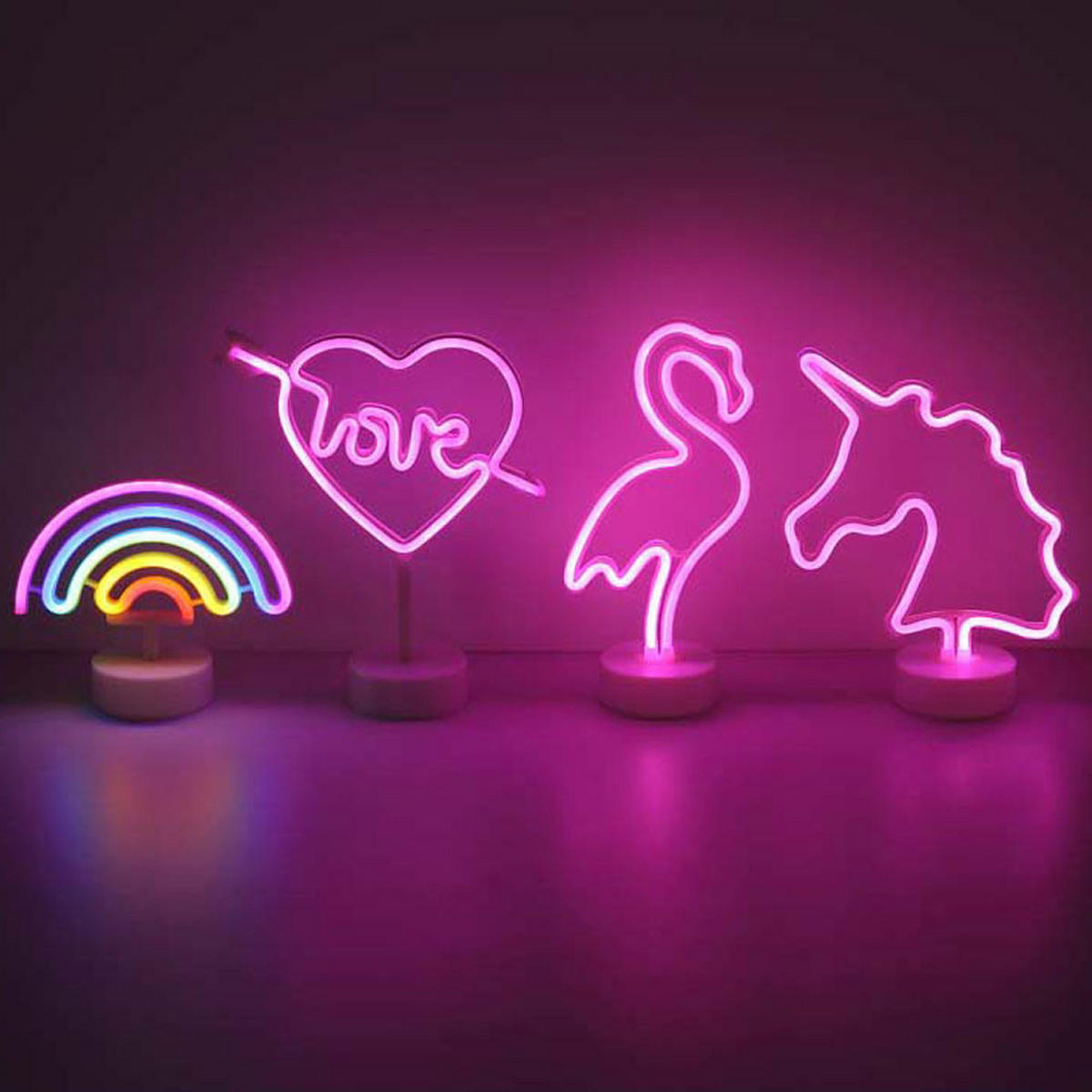 LED TISCHLEUCHTE Flamingo Weiß - Weiß, Kunststoff (14.5/10/33cm) - Globo Lighting