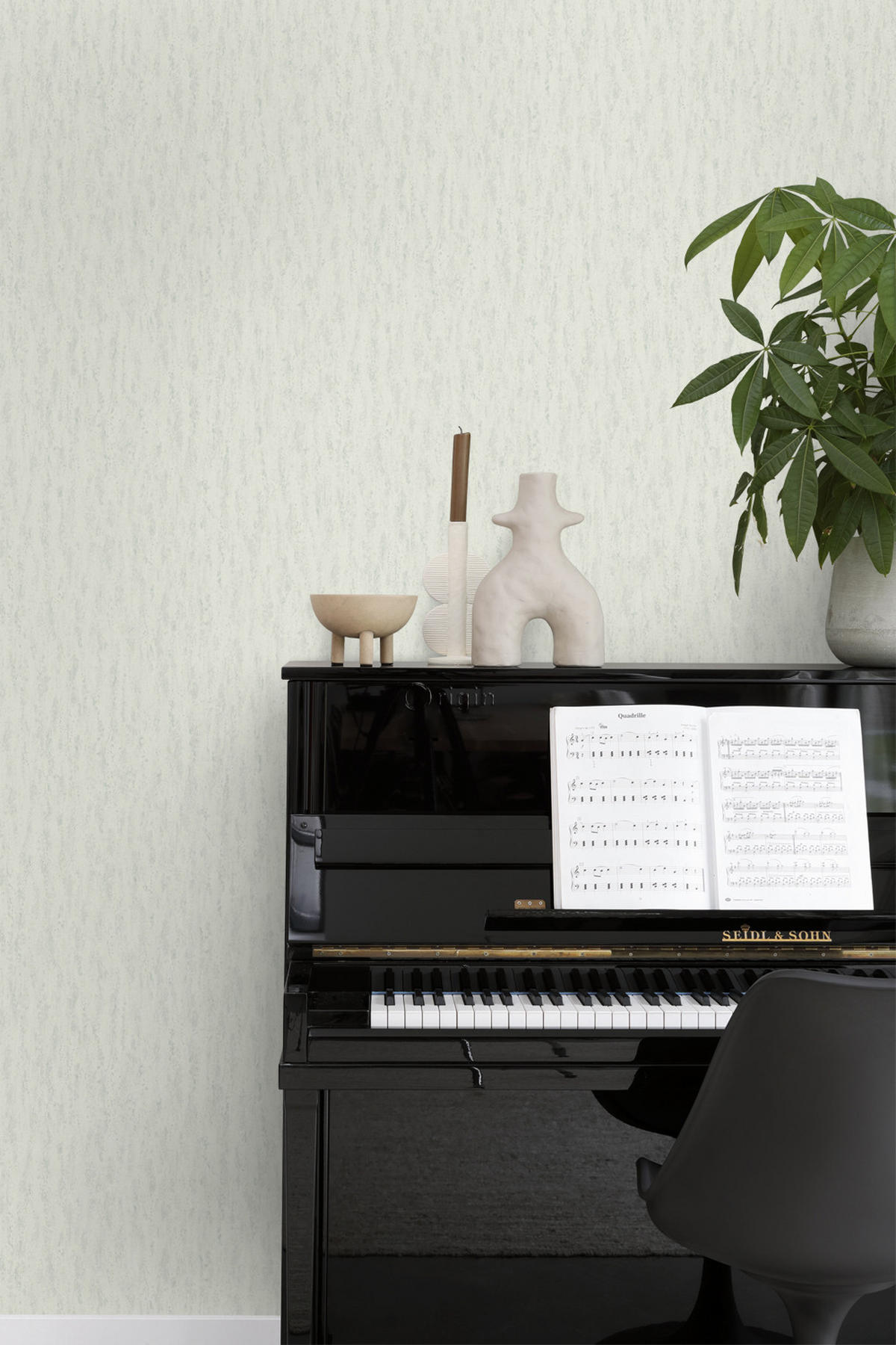 TAPETE Stein-Optik 53 cm x 10.05 m - Grün, Papier (53/1000cm) - Origin Wallcoverings