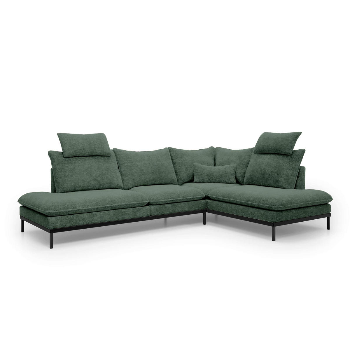 ECKSOFA Leafy Multicolor 293 cm - Multicolor, Textil (293/90/198cm) - Pillovely
