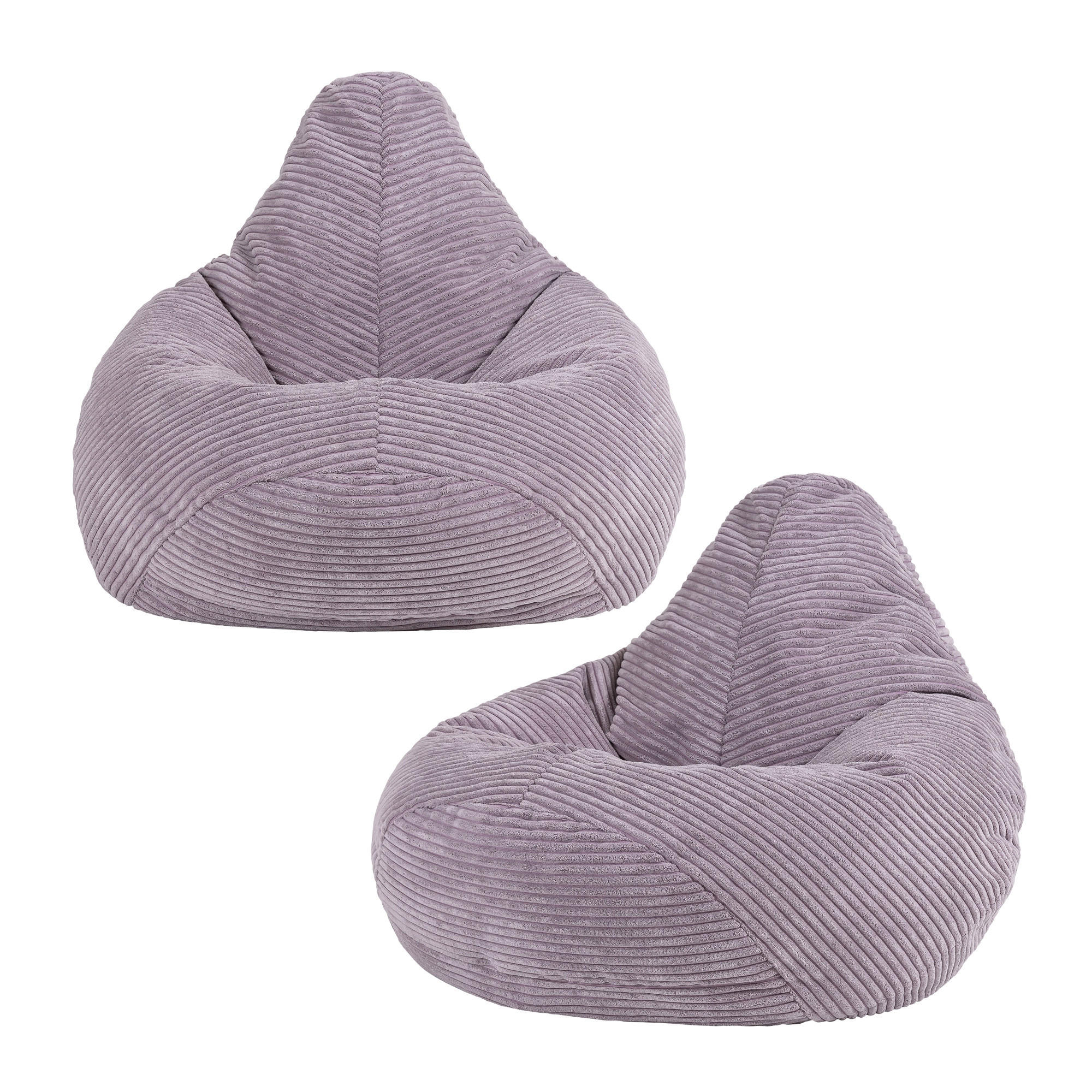 SITZSACK für Kinder Sessel aus Cord 2-tlg. - Lila, Textil (69/59/65cm) - icon