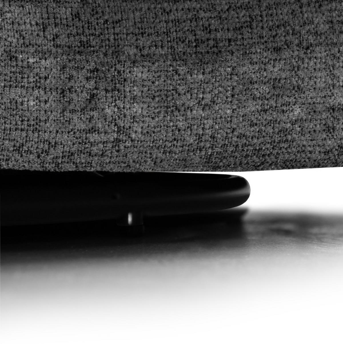 SESSEL Mao, Drehsessel mit runder Form, Dunkelgrau, Chenille-Stoff - Dunkelgrau, Textil (99/82/91cm) - Beautysofa