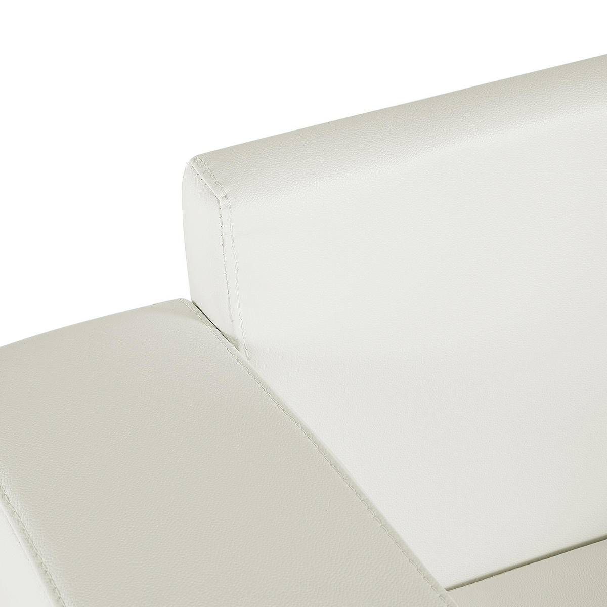 SESSEL Leder weiß Helsinki - Silberfarben/Weiß, Leder (96/72/76cm) - Beliani