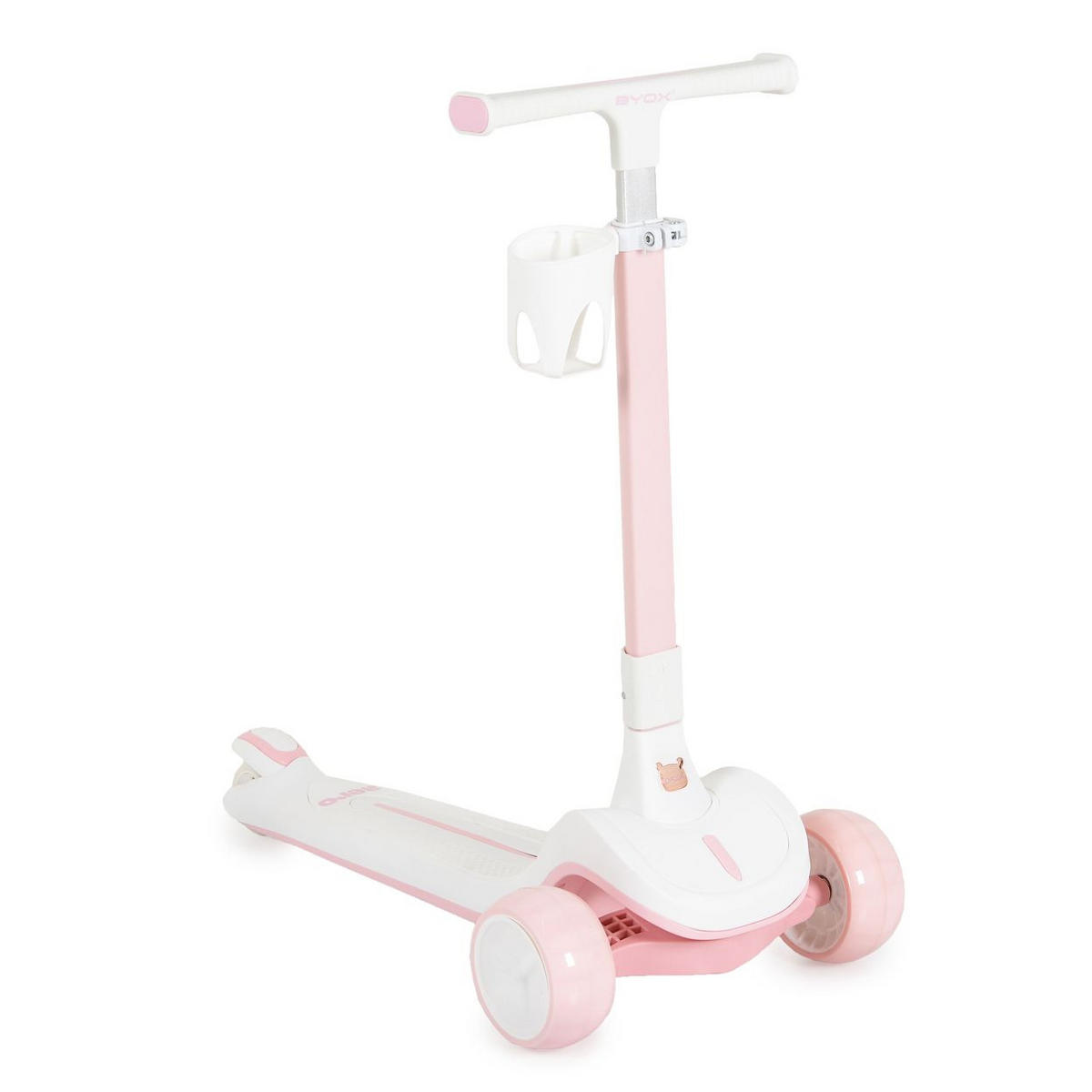 KINDERROLLER Aero klappbar rosa Getränkehalter Hinterradbremse höhenverstellbar - Rosa, Metall (73/36/76cm)
