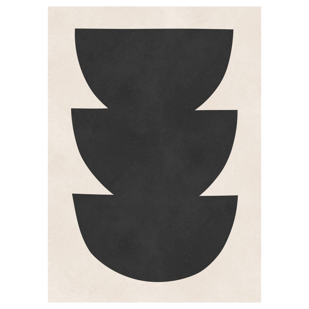 POSTER Vitor Costa - Black expressive form 6 - Schwarz, Papier (50/70/0.1cm) - Poster&Frame