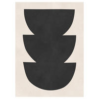 POSTER Vitor Costa - Black expressive form 6 - Schwarz, Papier (50/70/0.1cm) - Poster&Frame