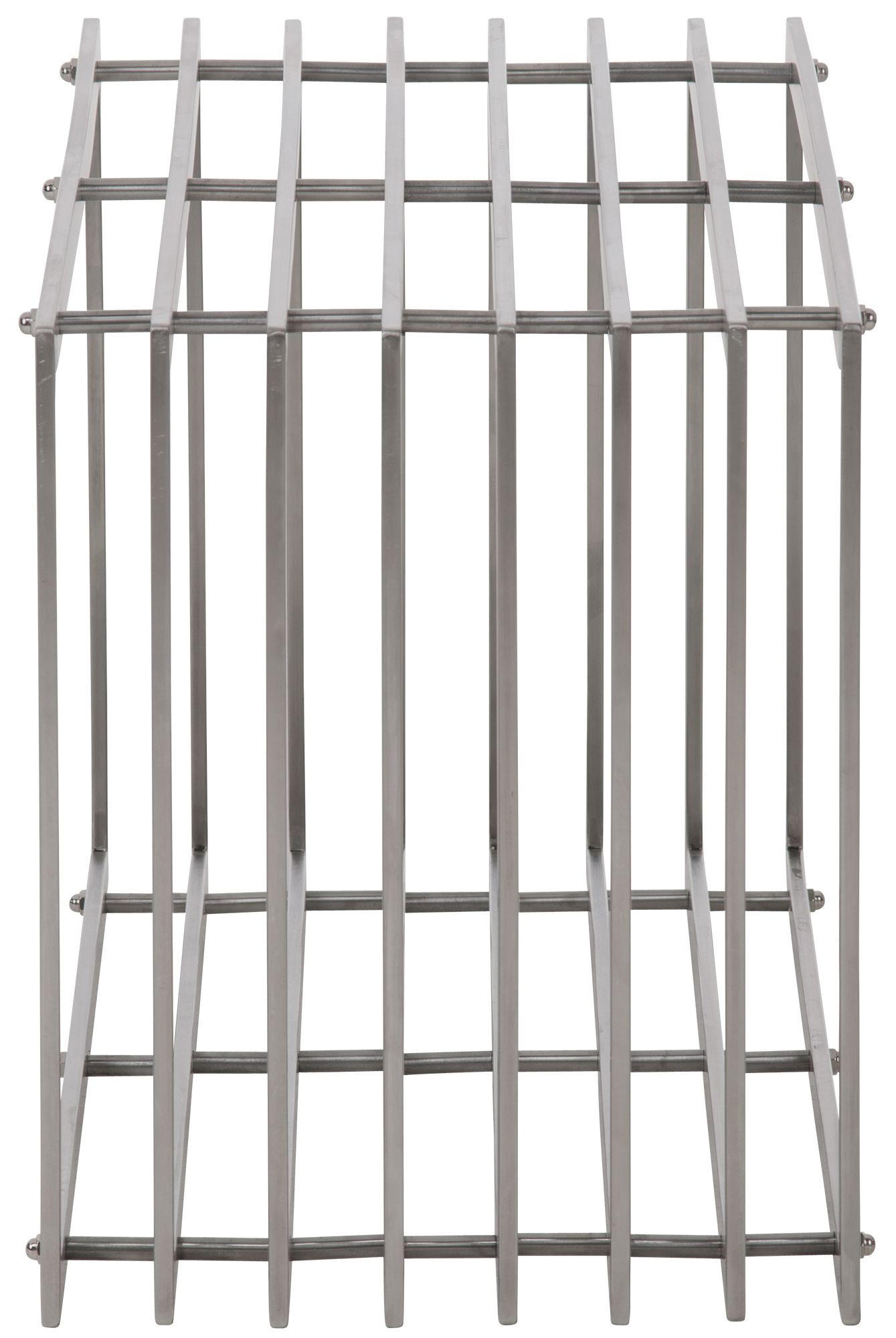 KAMINHOLZREGAL Metall PREMIUM Innen und Aussen Edelstahl 40x50x150 cm - Edelstahlfarben, Metall (50/150/40cm) - DELUKE