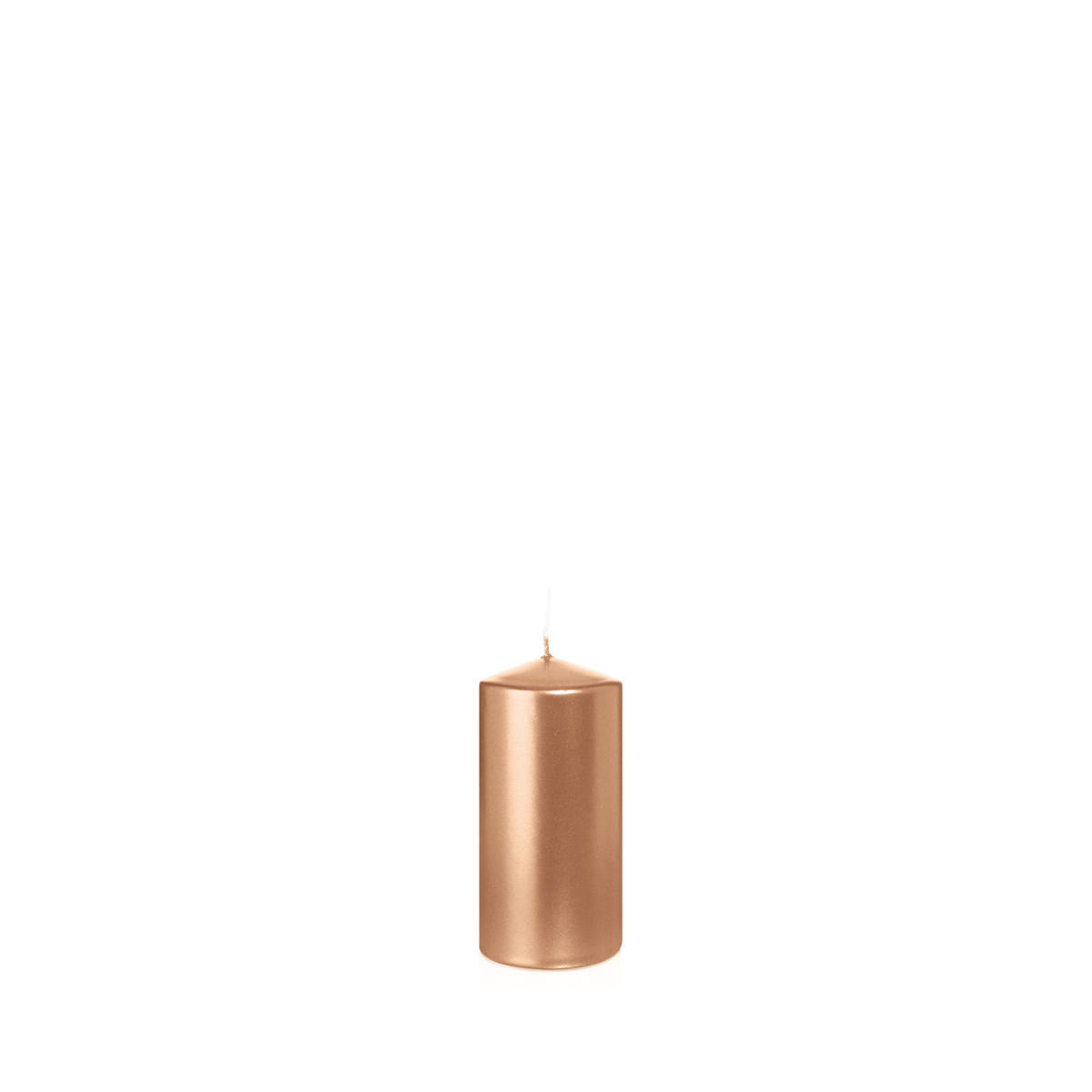 STUMPENKERZEN Rosegold Ø 58 x 120 mm, 16 Stück - Roségold, Paraffin (6/12cm) - Wiedemann Kerzen