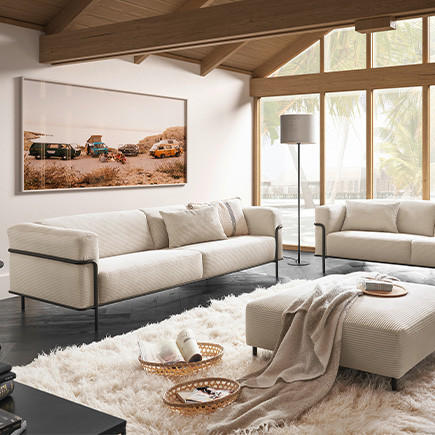 Sessel Beige Wohnlandschaft Johann Jakob