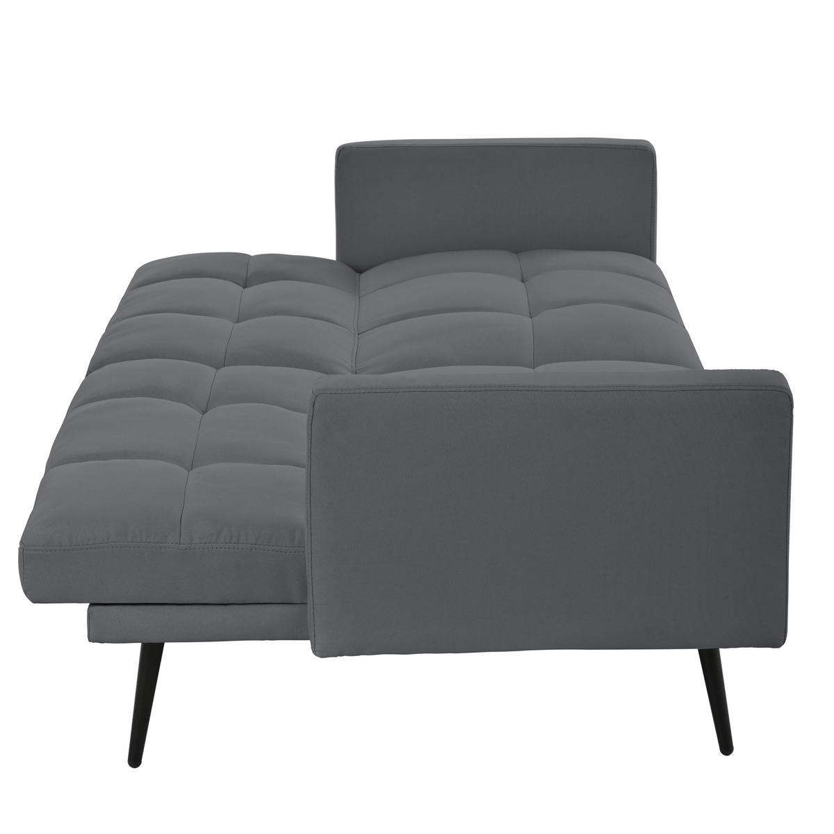 SCHLAFSOFA 146/60/70 cm in Leinenoptik Grau - Grau, Textil (146/70/60cm) - Oxeza