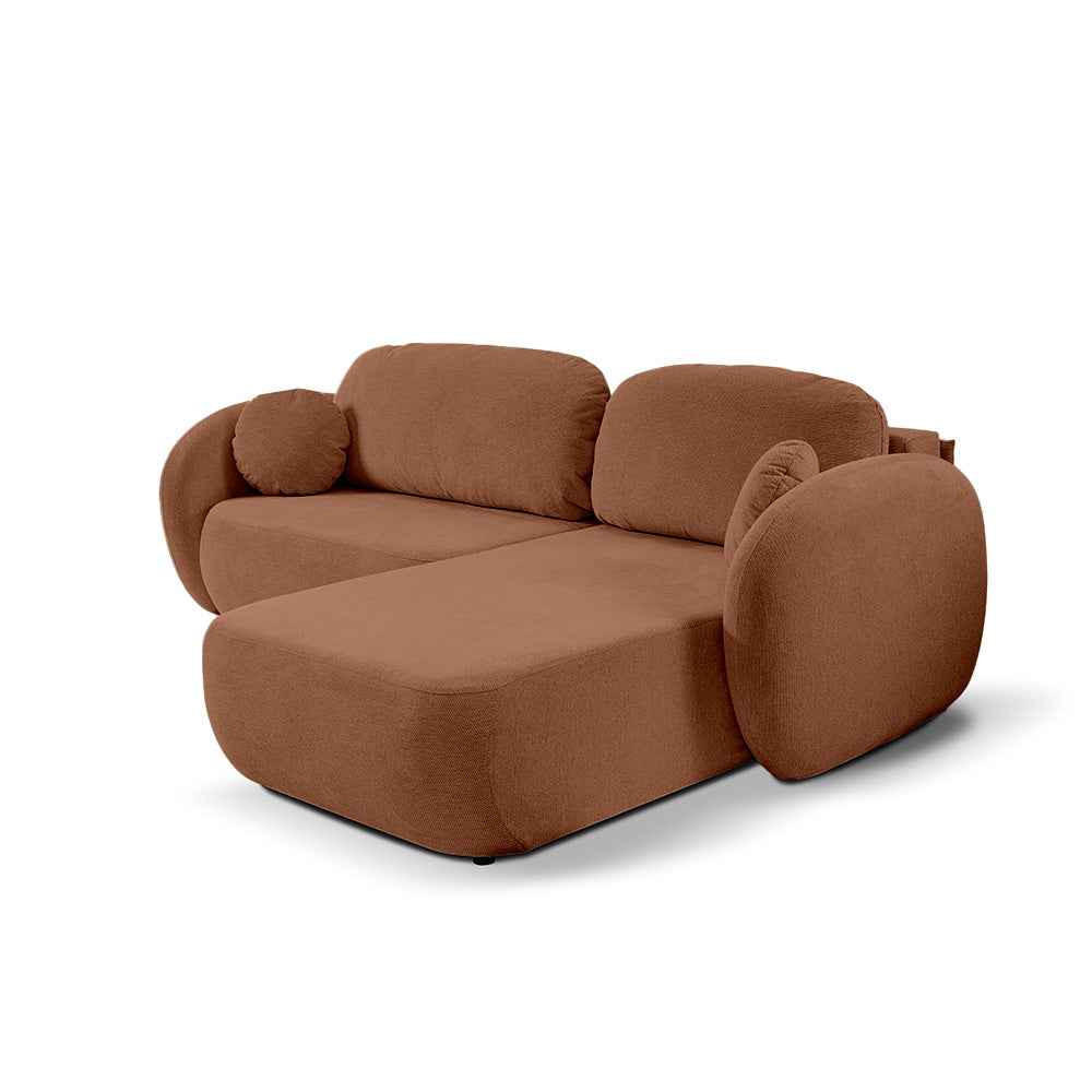 Pillovely Ecksofa Braun 248x86.5x174 cm