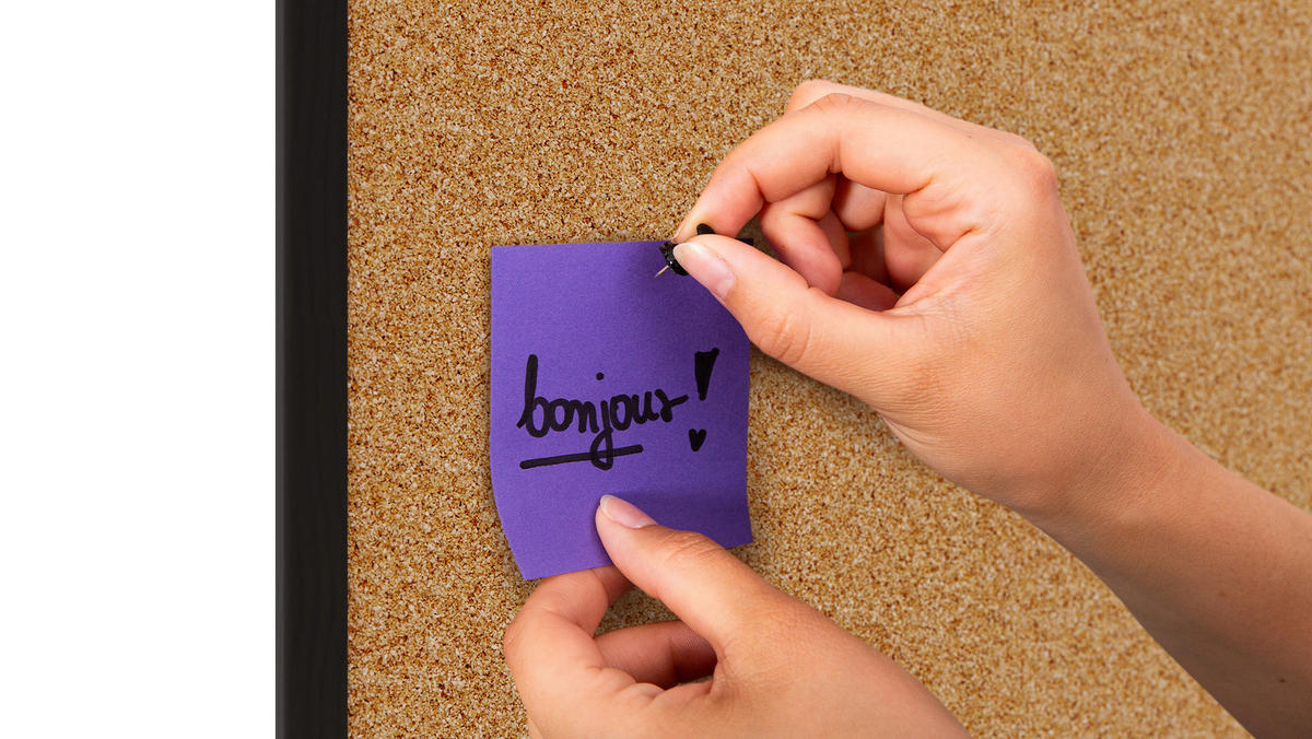 PINNWAND mit schwarzem Naturholzrahmen 100x80cm - Braun, Holz (100/80/1.5cm) - ALLboards