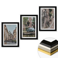 WANDBILDER 3er-Set - 20x30 cm Schwarzer Rahmen - Stadtansichten von Gebäuden - Schwarz, Kunststoff (20/30cm) - ArtPrintCave