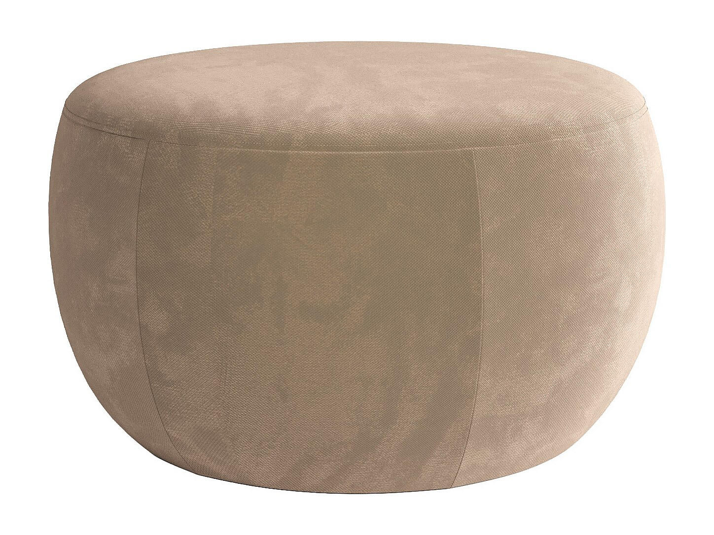SITZHOCKER - 1 Person - Stoff, Samt - Taupe - SIRAYO - Taupe, Textil (56/36/56cm) - Vente-Unique
