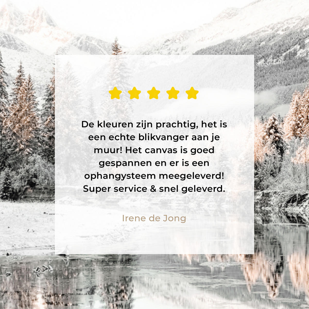 LEINWANDBILD Natur - Winter - Bäume - Berge - Schnee 40x30 cm - Weiß Hochglanz, Textil (40/30cm) - MuchoWow