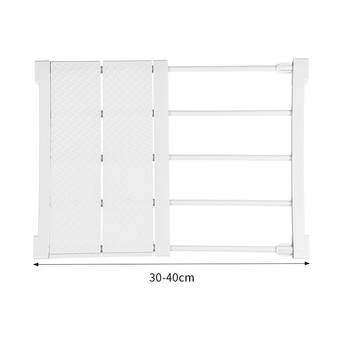 SCHRANK-SPANNREGAL aus ABS-Kunststoff, Kohlenstoffstahl 30-40cm Weißes Verstellbares 30 x 24 x 1,5 cm - Weiß, Kunststoff (24/30/1.5cm) - Livingandhome