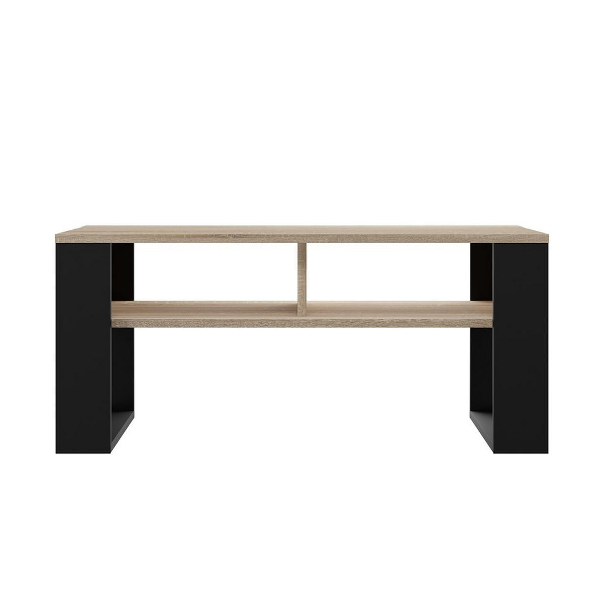 COUCHTISCH Sonoma, Schwarz 90/50/58 - Schwarz/Sonoma Eiche, Holzwerkstoff (58/90/50cm) - RAUMHIRSCH FURNITURE