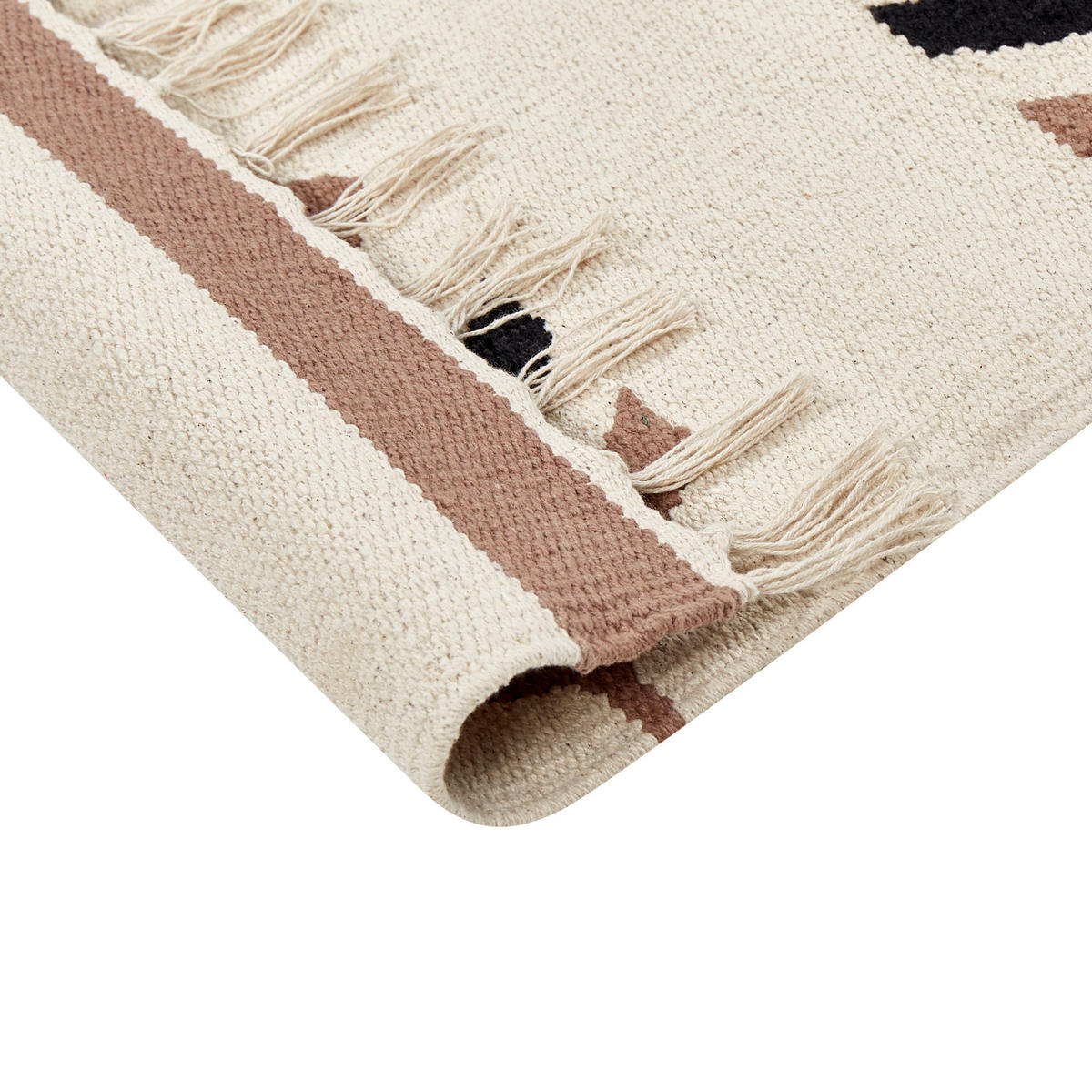 KELIM-TEPPICH Niavan 200/140 cm - Beige, Textil (140/200cm) - Beliani