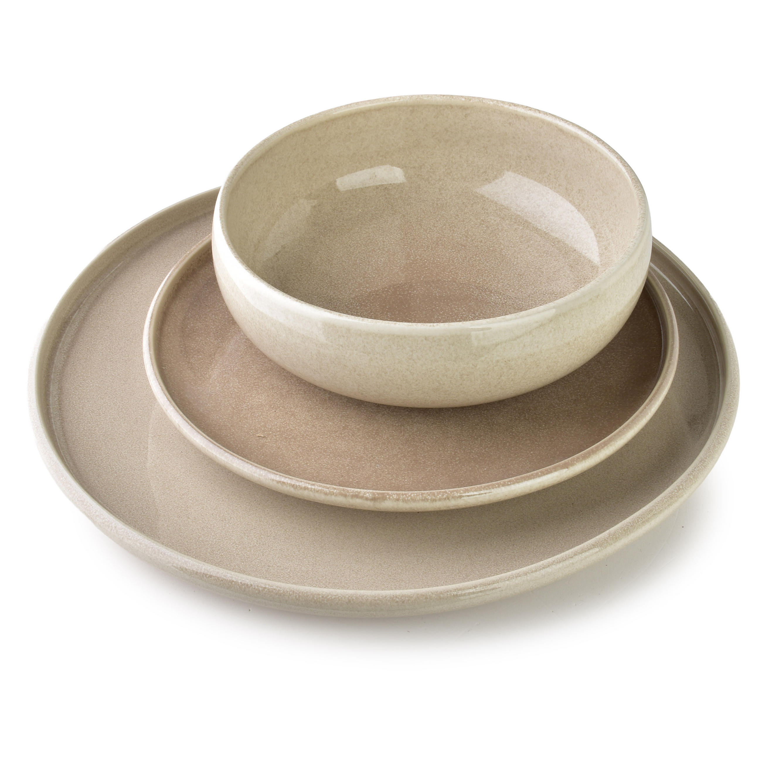 DESSERTTELLER Basic Nature Beige 21x21x 2,5 cm Keramik - Beige, Keramik (21/21/2.5cm) - Mondex