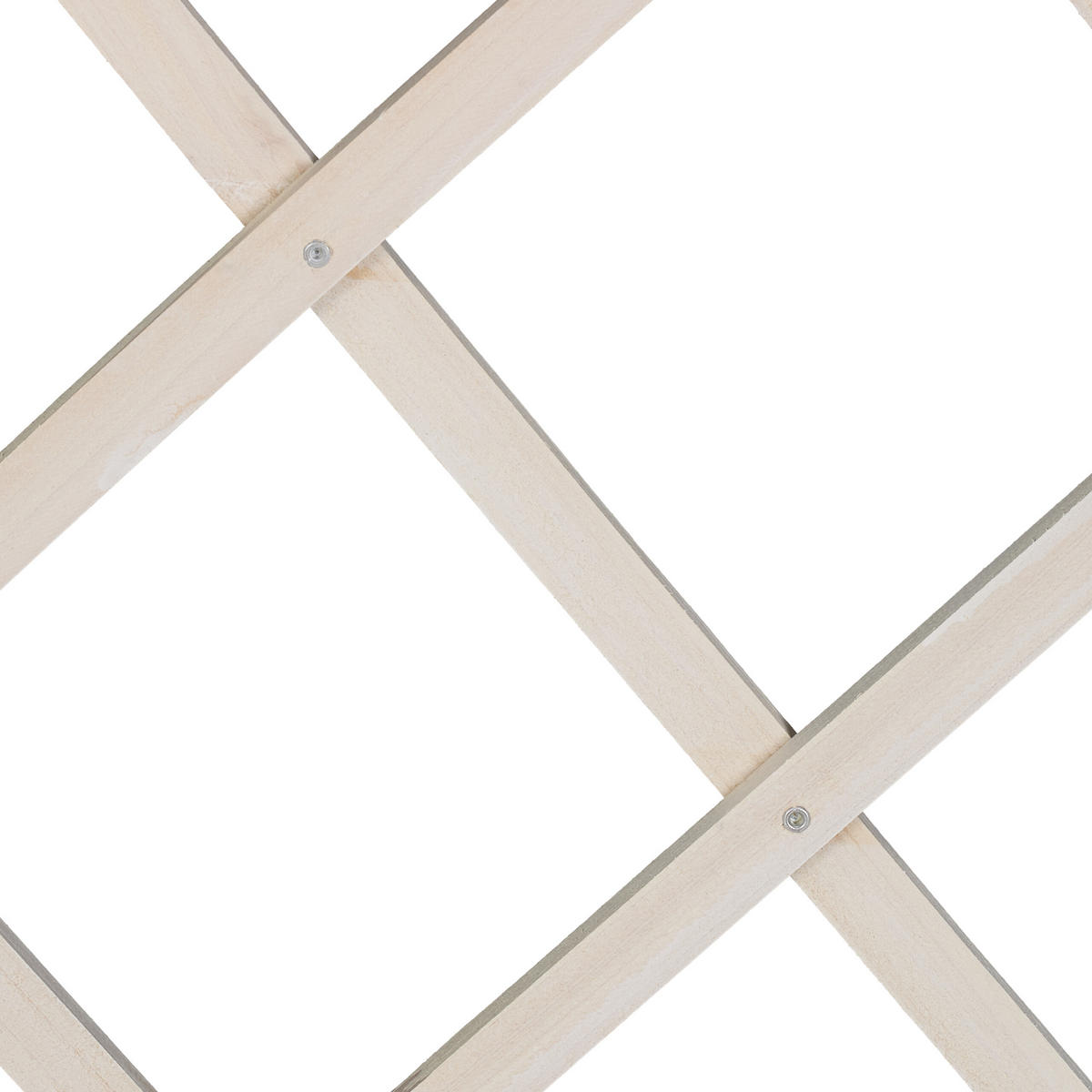 3xRANKGITTER - Weiß, Holz (60/180/1.5cm) - Relaxdays