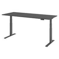 SCHREIBTISCH elektrisch XDKB 80/200/74 cm in Graphitfarben/Graphitfarben - Graphitfarben, Holzwerkstoff (80/200/74cm) - bümö