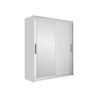 SCHWEBETÜRENSCHRANK Westa VI - Silberfarben/Weiß, Holzwerkstoff/Metall (150/200/58cm) - MIRJAN24