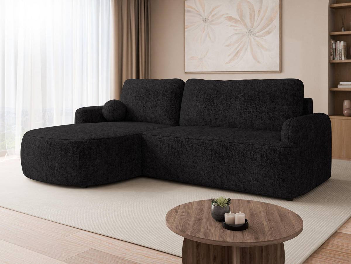 COLTAR Loridu Premium, Stanga - negru, material plastic/material textil (250/174cm) - MIRJAN24