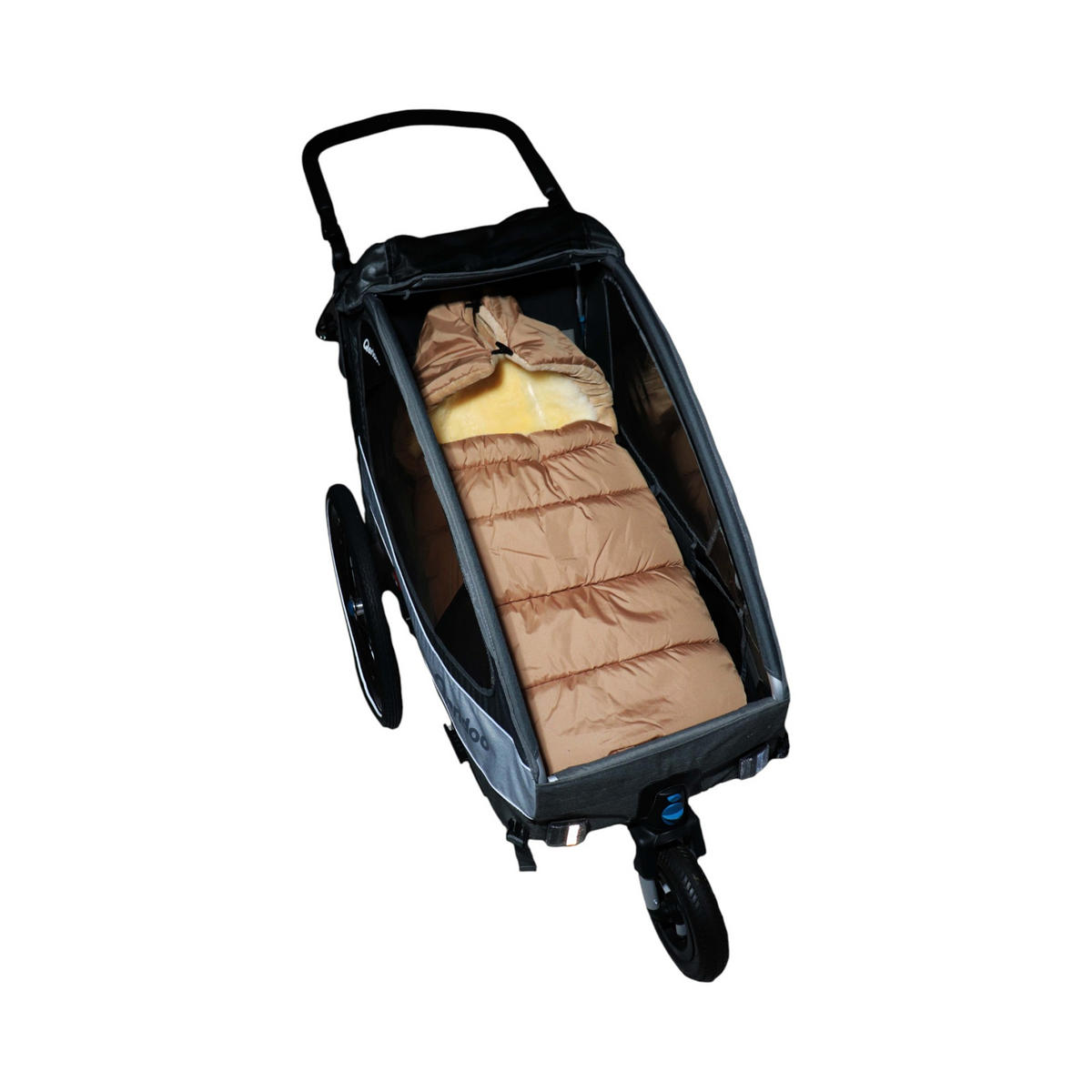 KINDERWAGENFUSSSACK Sheep mit Lammfelleinlage, sand - Beige, Textil (45/100cm) - Kaiserbaby