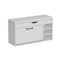 BOTNÍK S LAVICÍ Solino Bílá - bílá, kompozitní dřevo (90/50/30cm) - Vicco