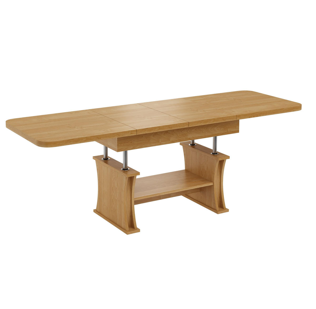 COUCHTISCH rechteckig Erle ausziehbar höhenverstellbar - Erlefarben, Holzwerkstoff (70/120/60cm) - designimpex