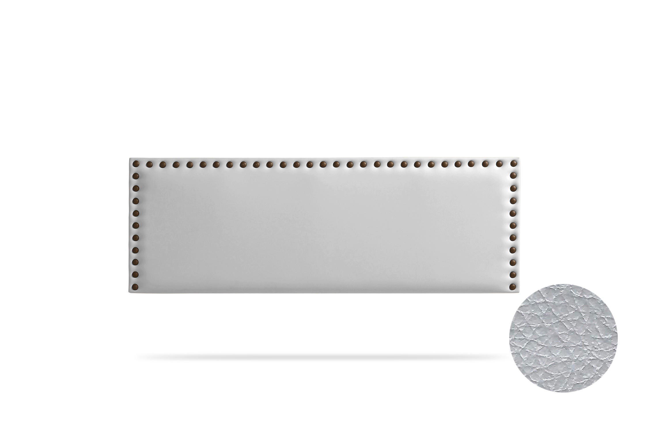 Kopfteil gepolstert MODENA Kunstleder 90x55x8 cm - Silber - Moonia - Silberfarben, Holz (90/8/55cm)