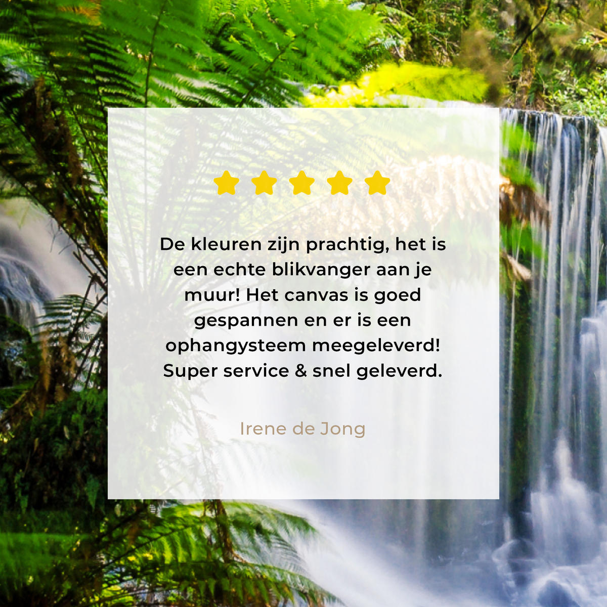 LEINWANDBILD Dschungel - Wasserfall - Australien - Pflanzen - Natur Wandbild Wohnzimmer 60x80 cm - Dunkelgrün, Textil (60/80cm) - MuchoWow