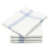 GESCHIRRTÜCHER, 4er-Set, 50x70 cm, 100% Leinen, Weiß - Blau/Weiß, Textil (50/70cm) - Zollner