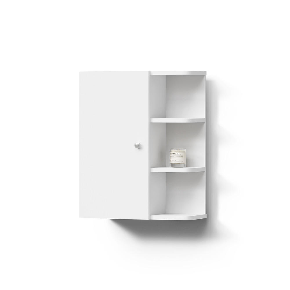 BADSCHRANK Fucino Weiß 47.2 x 59.2 cm - Weiß, Holzwerkstoff (47.2/59.2/20.8cm) - Livinity®