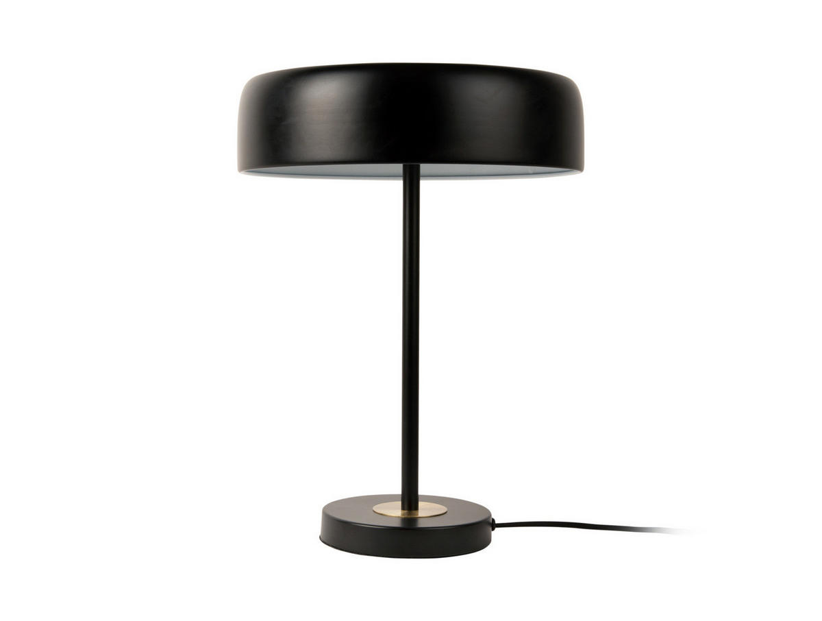 TISCHLAMPE Disc schwarz Ø 30 cm - Schwarz, Kunststoff (30/30/40cm) - Leitmotiv