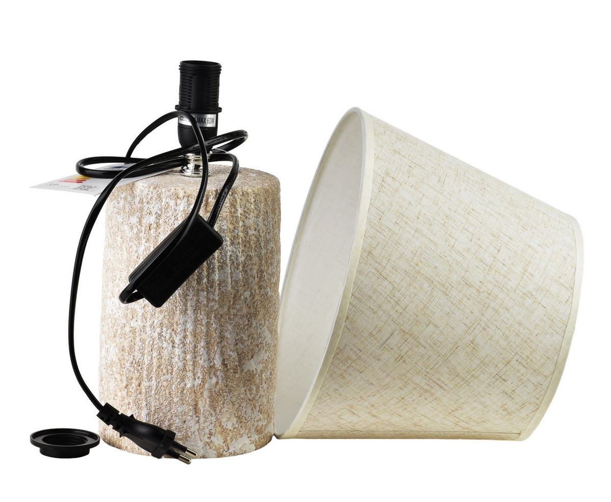 TISCHLAMPE Leti Beige 12/22.5/36 cm Keramik - Beige, Keramik (12/22/36cm) - Mondex