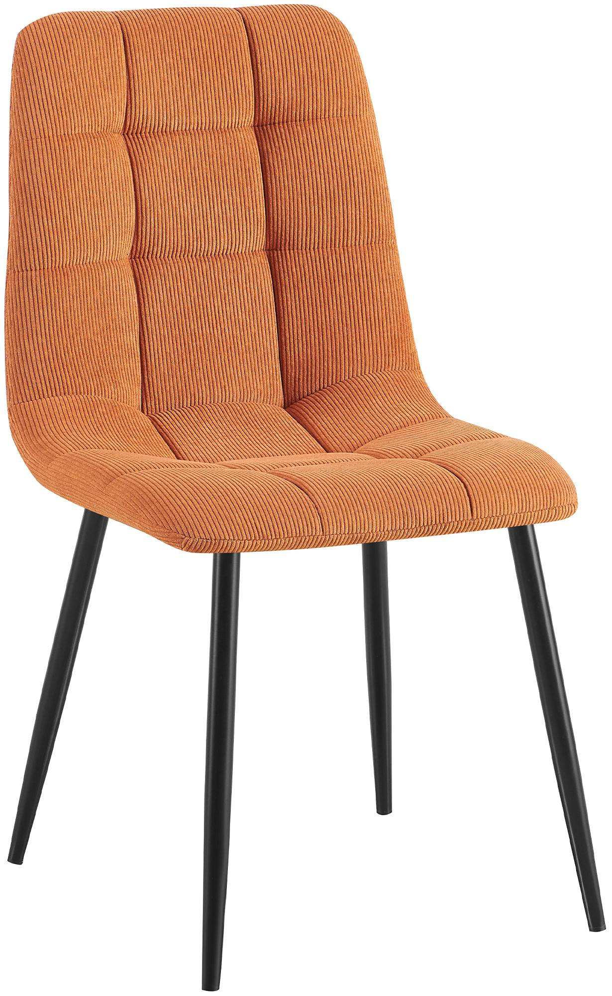STUHL Cord Orange - Orange, Textil/Metall (45/84/55cm) - CLP