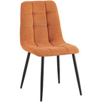 STUHL Cord Orange - Schwarz/Orange, Textil/Metall (45/84/55cm) - CLP